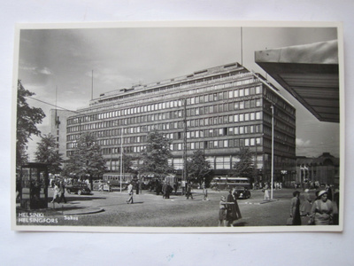Postikortin Alkup.Mallikappale Helsinki Raitiovaunu 1950-l