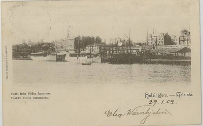 Eteläsatama - Hki 1902 kortti Wieniin
