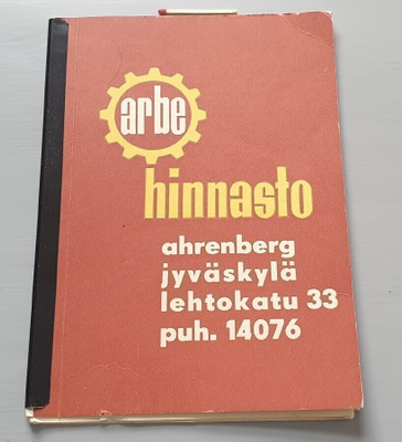 ARBE hinnasto v-57 Jyväskylä Ahrenberg