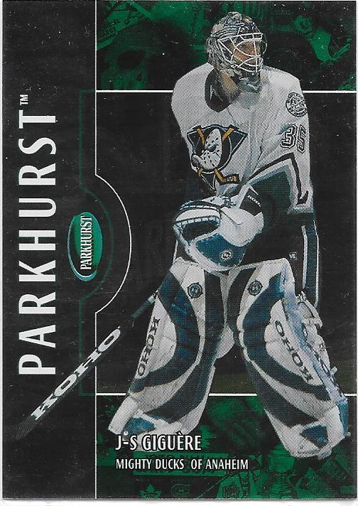 2002-03 Parkhurst #172 J-S Giguere Anaheim Mighty Ducks MV