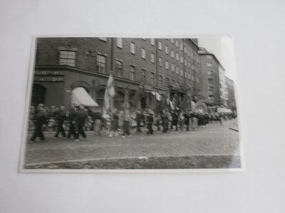 Helsinki, Hakaniemi 24.6.1950, SDNL:n 5-vuotisjuhlakulkue