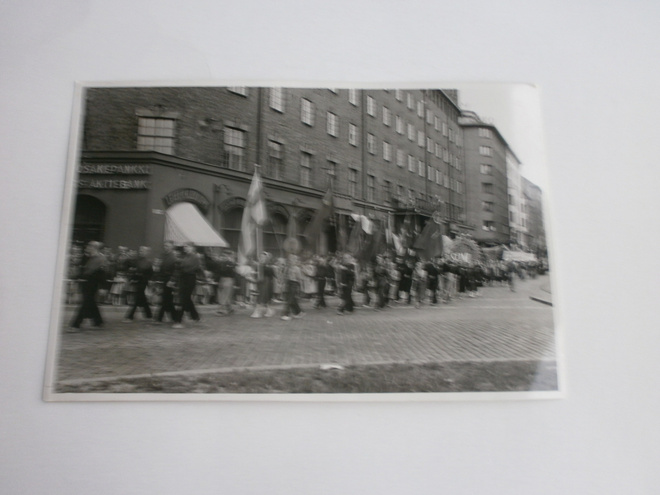 Helsinki, Hakaniemi 24.6.1950, SDNL:n 5-vuotisjuhlakulkue