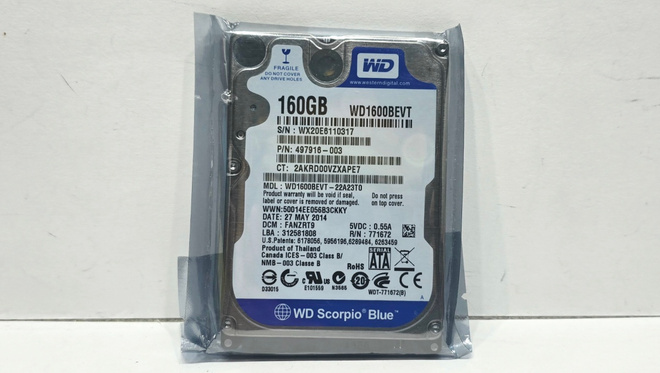 Western Digital 160gb 2.5" kiintolevy (UUSI)