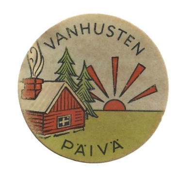 Vanhusten päivä- pahvimerkki