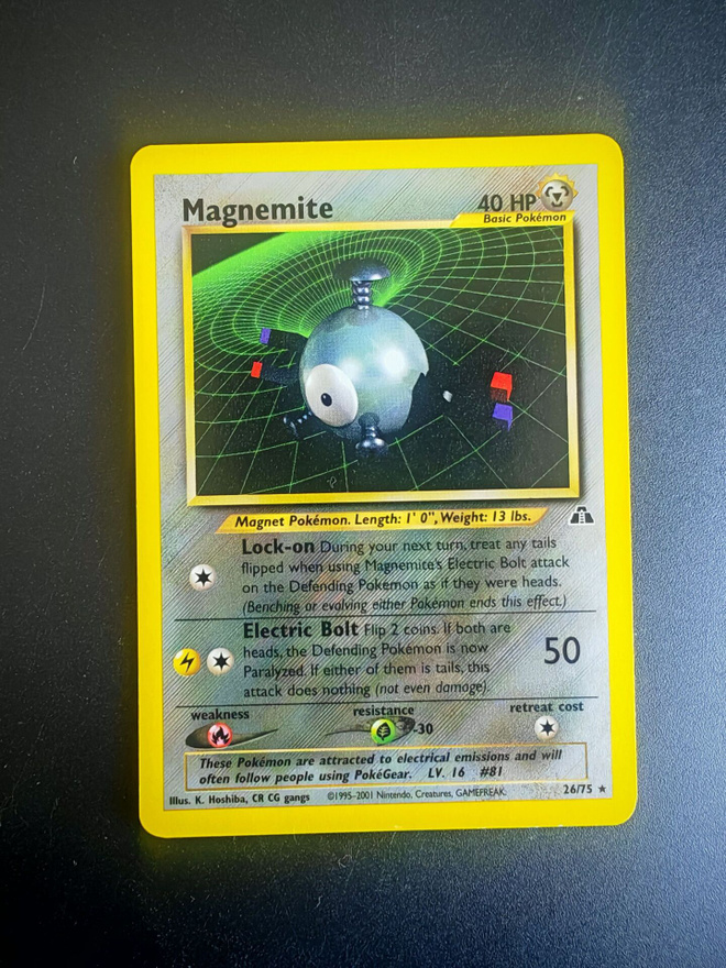 Pokemon kortti Magnemite Neo Discovery rare