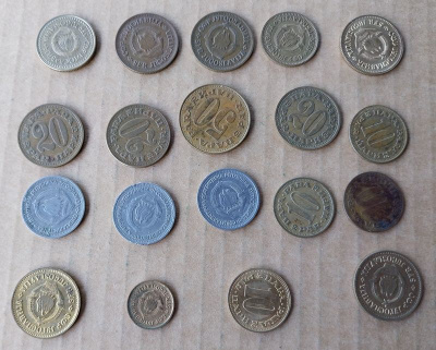 JUGOSLAVIA 19 kpl 70 grammaa