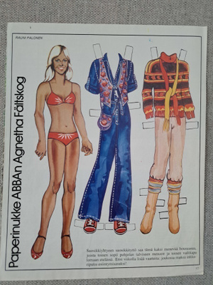 ABBA :n Agnetha Fältskog paperinukke