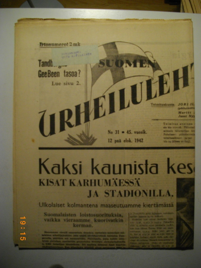 Suomen Urheilulehti Nro 31/1942 (15.3)
