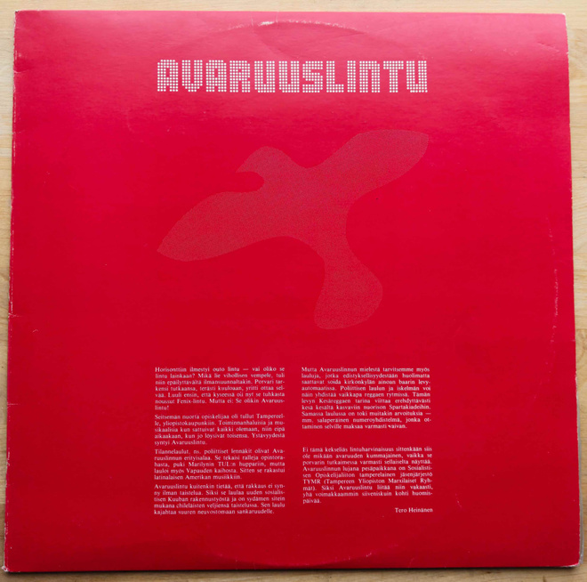 Avaruuslintu - Avaruuslintu (1976) LRLP 184 Vinyyli
