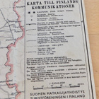VANHA Kulkuneuvojen Kartta 1943 Vanhat Rajat - pikkukuva 2