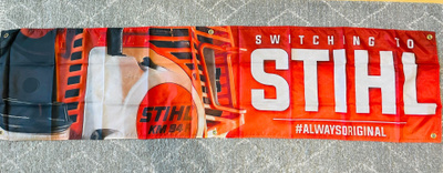 Stihl moottorisaha banneri - lippu