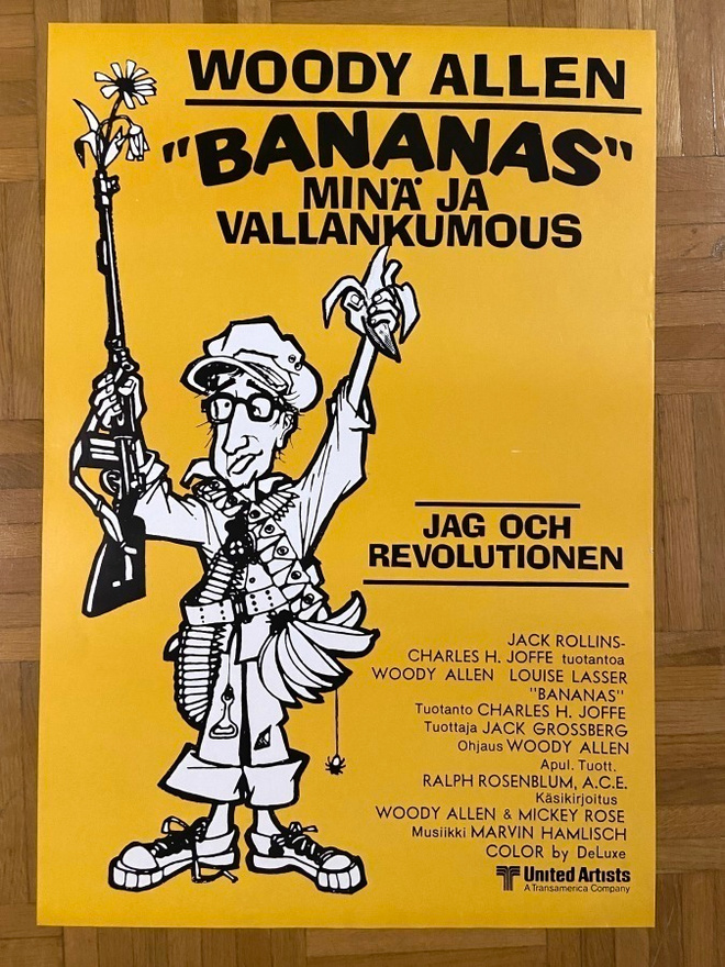 Vanha elokuvajuliste: Bananas - minä ja vallankumous
