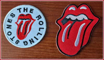 2 kpl erilaisia ROLLING STONES kangasmerkkejä