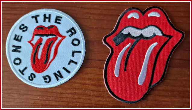 2 kpl erilaisia ROLLING STONES kangasmerkkejä