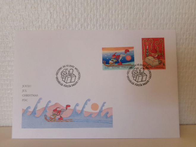 FDC- ensipäiväkuori - Poikatonttu - Tonttutyttö - 2001