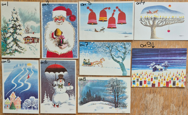 Osmo "Omppu" Omenamäki joulukortteja