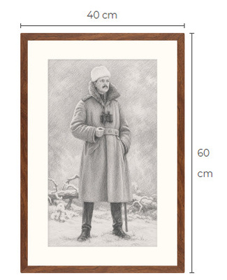 Uusi Mannerheim art print kehystetty 40 cm x 60 cm
