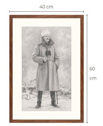 Uusi Mannerheim art print kehystetty 40 cm x 60 cm
