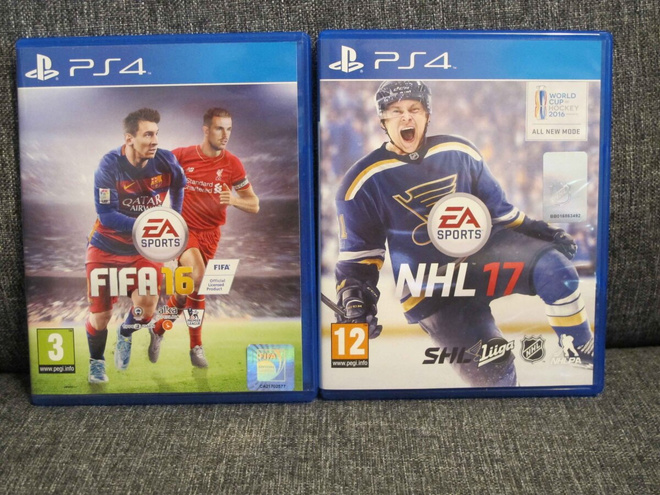 FIFA 16 / NHL 17 PS4 PELIT