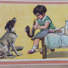 Pikkuleidi soittaa saksofonia koiralle aamupalalla, p. 1942 - pikkukuva 1