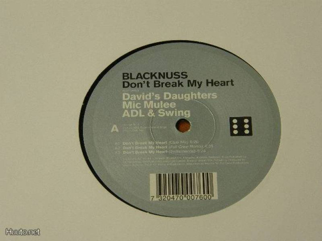 BLACKNUSS  ::  DON'T BREAK MY HEART  ::  VINYYLI  12"   1999