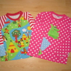 Intiaani & krokotiili polka dot t-paita käsityötä 110/116cm - pikkukuva 2