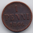 1866 1 penni kl4 - pikkukuva 1