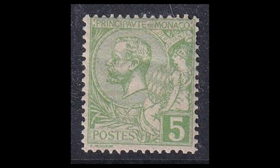 Monaco 22 * Prinssi Albert I 5 C vaaleanvihreä (1901)