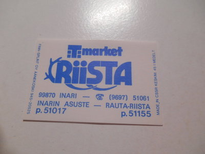 TT Etiketti T-market Riista Inari