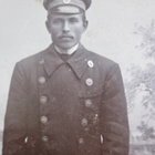 CDV kuva Sotilas? Virkamies? Erikoiset Napit Kokardi 1900-l - pikkukuva 2
