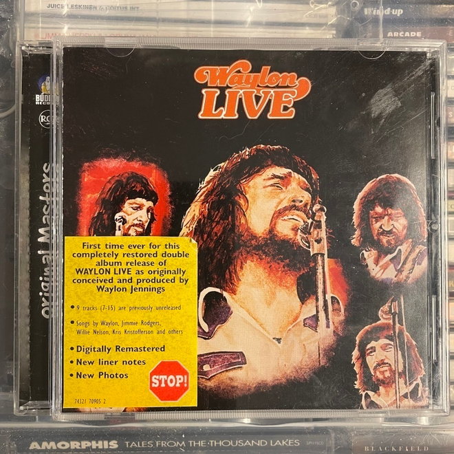 WAYLON JENNINGS - Waylon live cd  RARE! (Remastered)