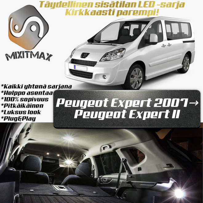 Peugeot Expert Sisätilan LED-sarja 11-osainen