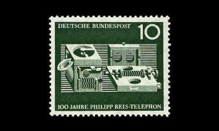 Saksa 373 ** Philipp Reisin puhelin 100v (1961)
