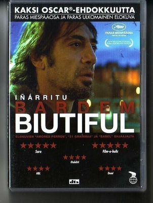 dvd, Biutiful (Javier Bardem / ohjaus Alejandro G. Inarritu)
