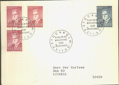 Ruotsi Mi 465-6 FDC