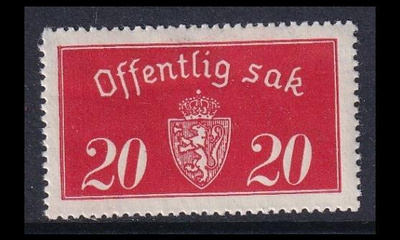 Norja 14_I * Virkamerkki 20 öre (1933)