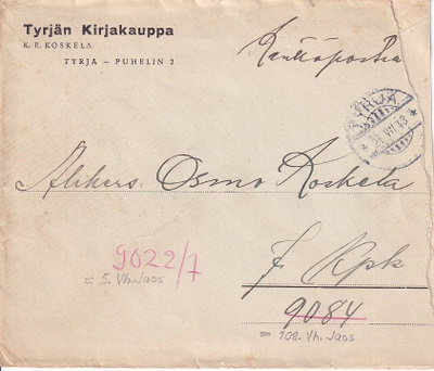 LUOVUTETTU ALUE KP. FIRMAK. TYRJÄ LÄH. TYRJÄSTÄ