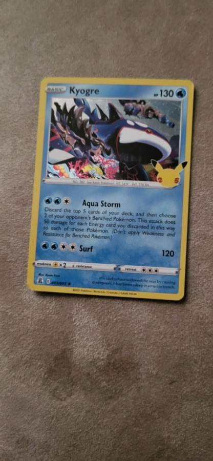 Kyogre #3 Holo Rare - Celebrations Pokemon TCG Trading Card