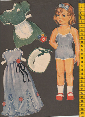 Paperinukke tyttö 1940-luku