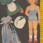Paperinukke tyttö 1940-luku - pikkukuva 1