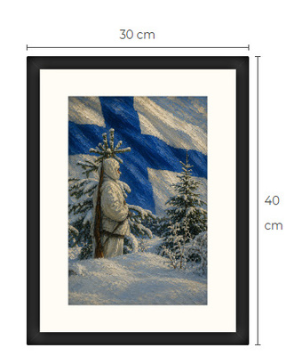 Uusi Sotilas vartiossa Talvisota art print 30 cm x 40 cm
