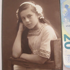 VANHA Kabinetti Valokuva Tyttö KIVA Asu Turku 1900-l - pikkukuva 1