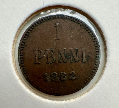 1 penniä 1882 *harvinainen*