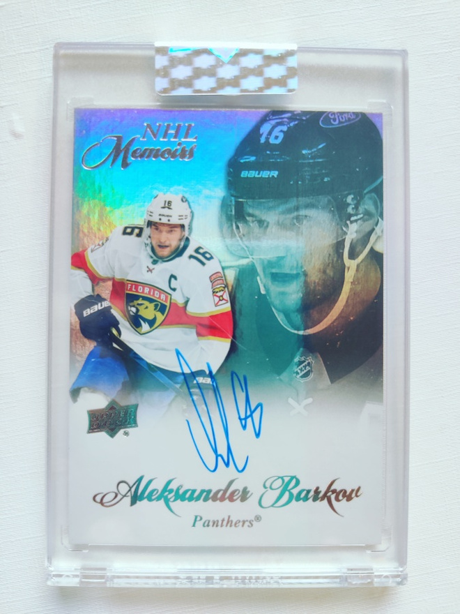 Aleksander Barkov - 21-22 UD Clear-Cut NHL Memoirs Auto
