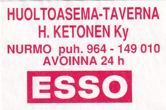 Nurmo, H. Ketonen Ky , ESSO    1/9