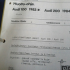 Kansiollinen Audi 100, 200 Huolto-ohjeita ym. - pikkukuva 5