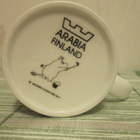 MUUMIMUKI SEIKKAILU MUSTA / VALKOINEN TARRA ON ARABIA - pikkukuva 4