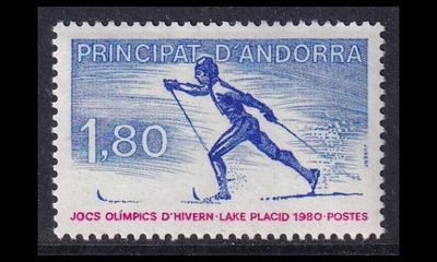 Andorra Fr 304 ** Talviolympialaiset Lake Placid (1980)