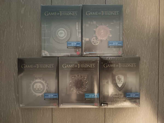 Game of Thrones, kaudet 1-5 Limited edition steelbooks