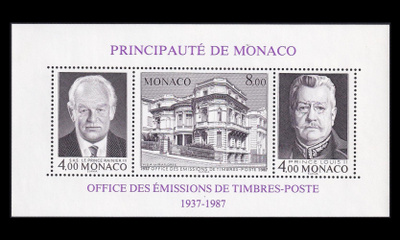 Monaco 1820-2BL37A ** Postimerkkitoimisto 50v (1987)